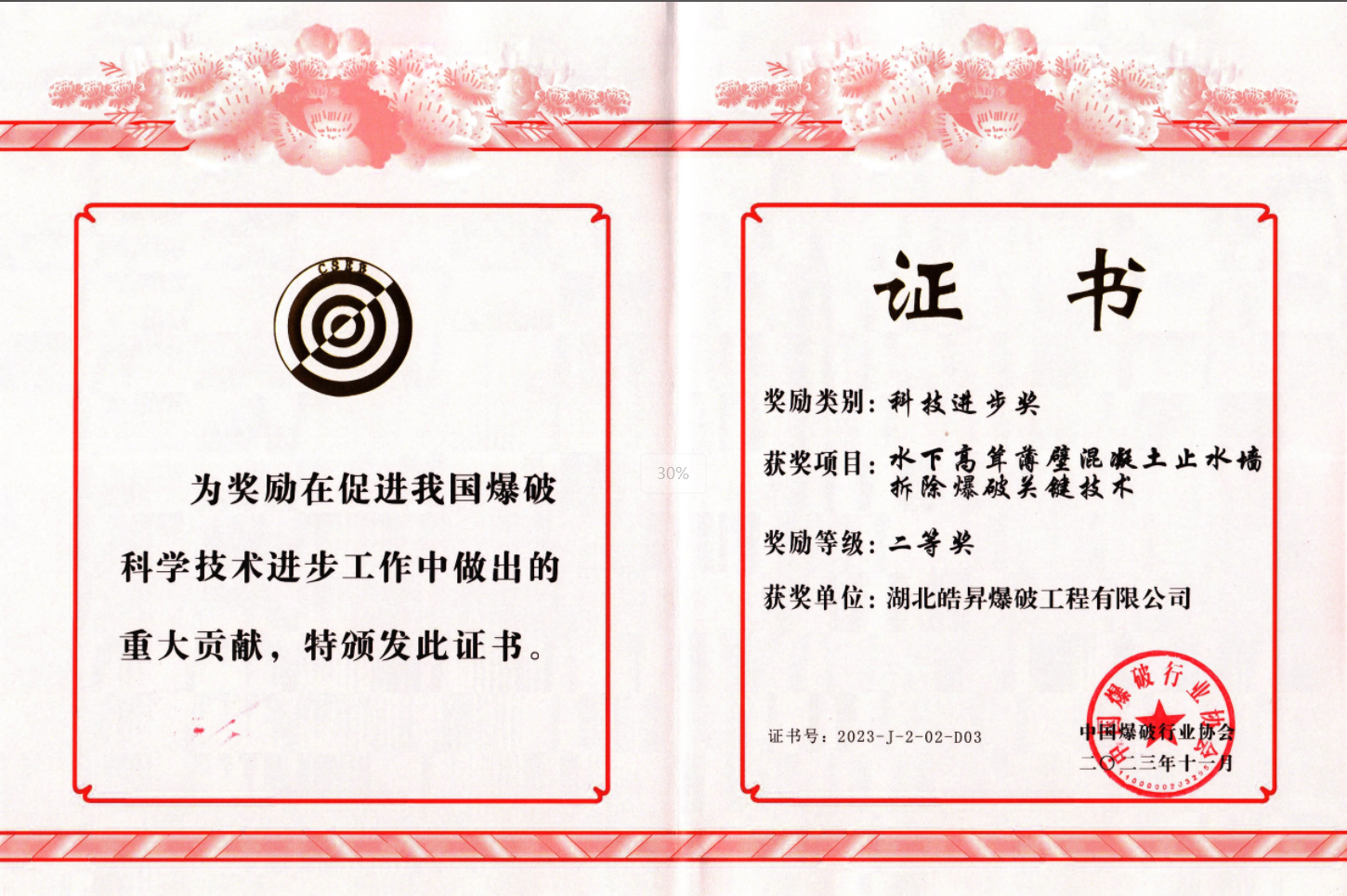 科技進(jìn)步獎(jiǎng)單位二等獎(jiǎng)